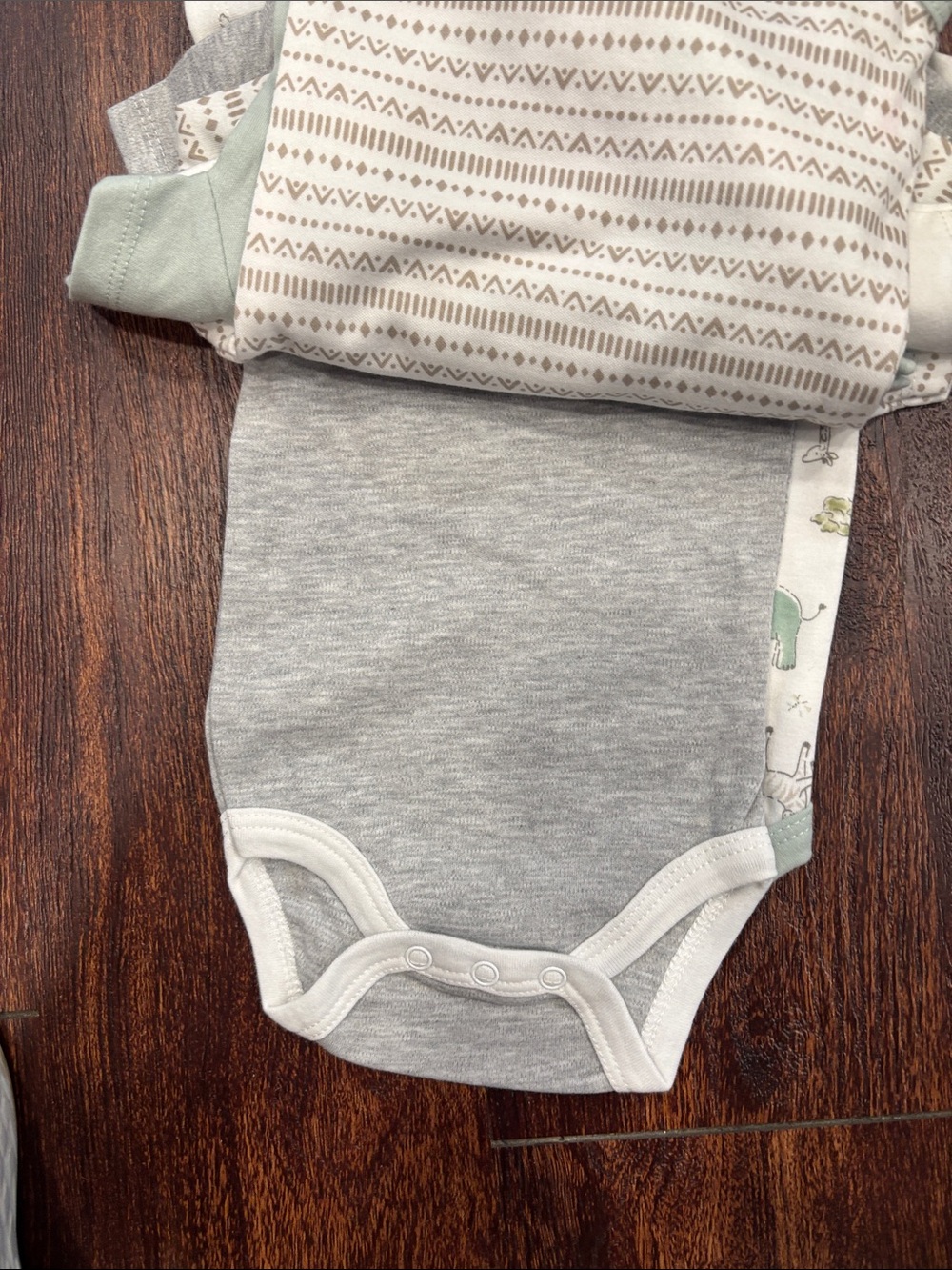 Baby 'I Love My Family' Short-Sleeve One-Piece Bodysuit - White & Gray - Picture 7 of 11